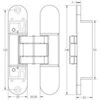 Ghost Concealed Hinges - 140mm