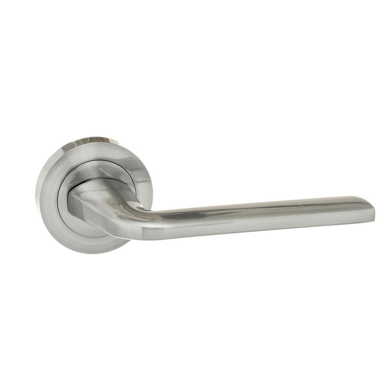 Eco Surf Aluminium Lever Door Handle on Round Rose