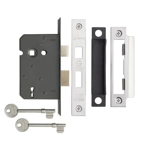 Eclipse 63mm 3 Lever Mortice Sashlock - CE