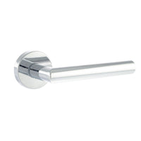 Forme Elle Lever Door Handle on Minimal Round Rose