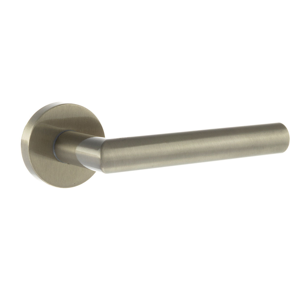 Forme Elle Lever Door Handle on Minimal Round Rose