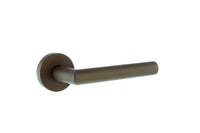 Forme Elle Lever Door Handle on Minimal Round Rose