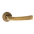 Forme Crystal Lever Door Handle on Minimal Round Rose