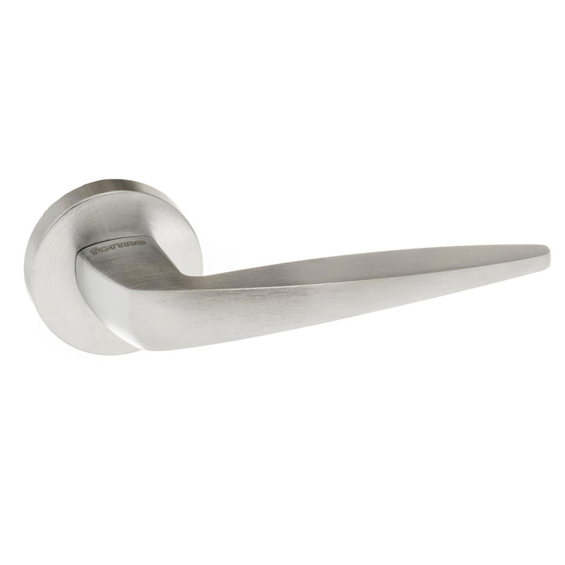 Forme Foglia Lever Door Handle on Minimal Round Rose