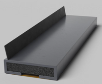 Fire and Smoke Intumescent Seal with Side Fin