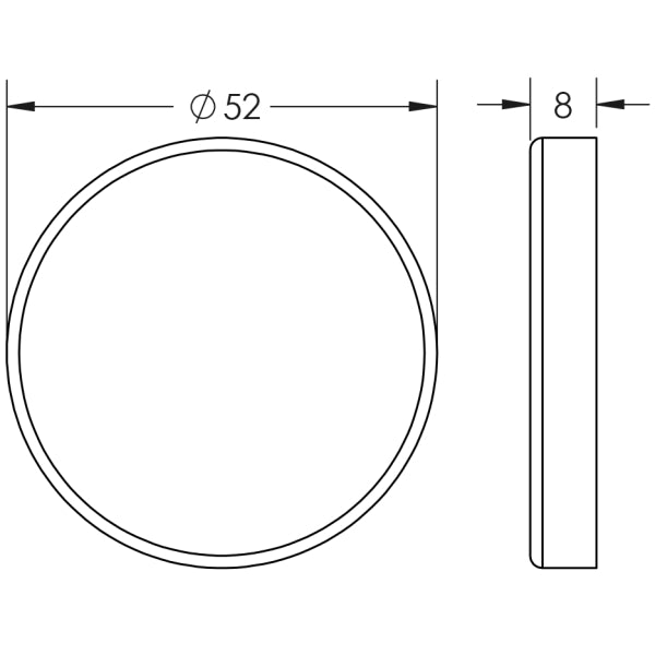 Stainless Steel Blank Escutcheons 52x8mm Satin Stainless Steel