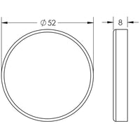 Stainless Steel Blank Escutcheons 52x8mm Satin Stainless Steel
