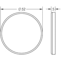 Stainless Steel Blank Escutcheons Grade 304 52x5mm Satin Stainless Steel