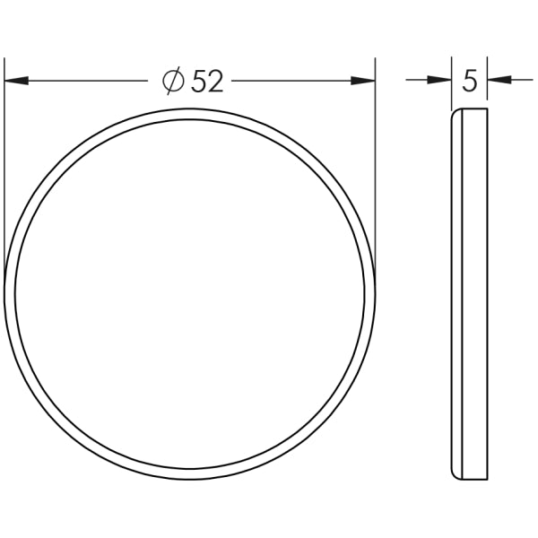 Stainless Steel Blank Escutcheons Grade 304 52x5mm Satin Stainless Steel