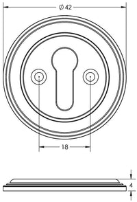 Parisian Standard Keyway Escutcheon