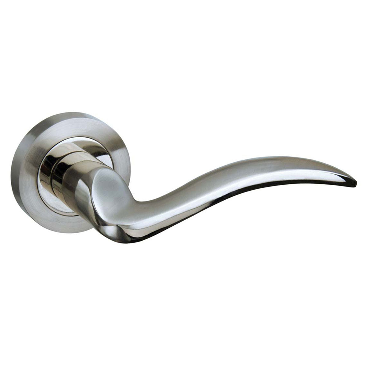Mediterranean Valencia Lever Door Handle on Round Rose