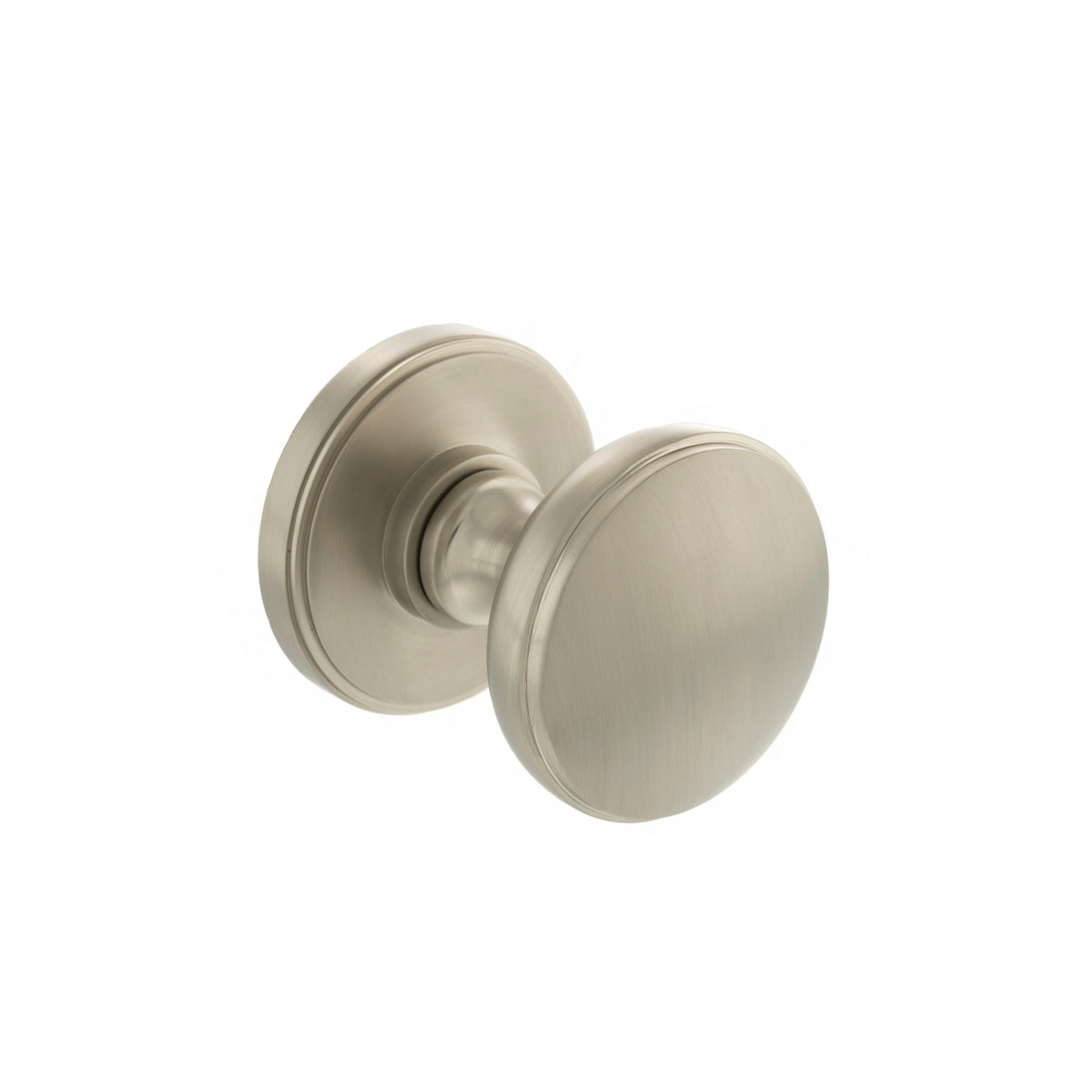 Millhouse Brass Edison Solid Brass Domed Mortice Knob on Concealed Fix Rose