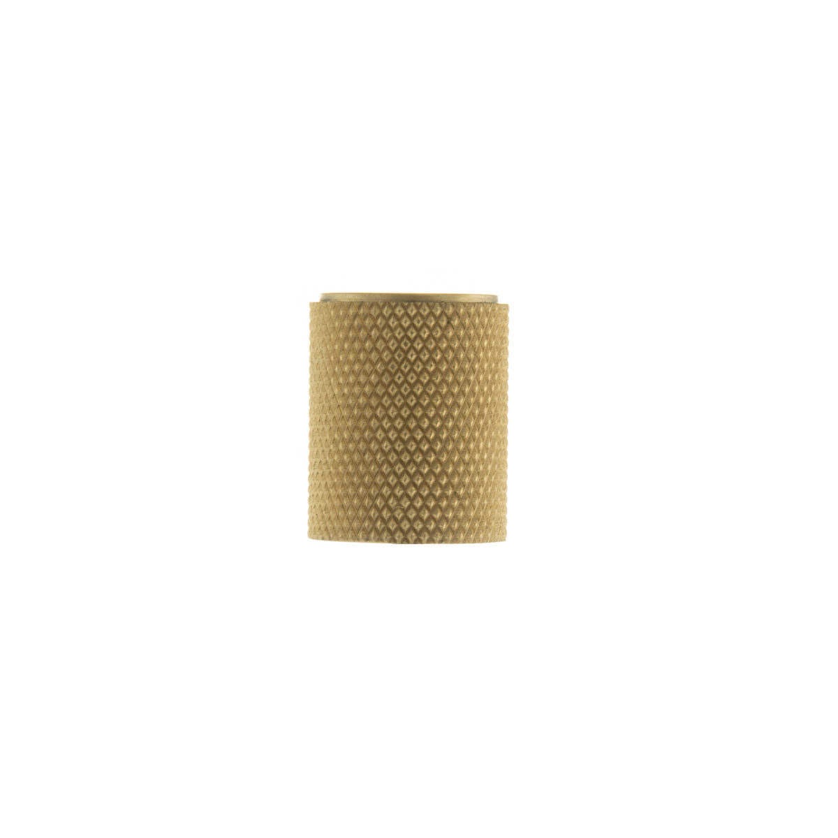 Millhouse Brass Watson Cylinder Knurled Cabinet Knob on Concealed Fix