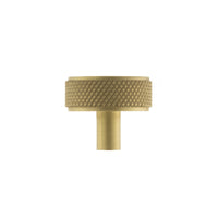 Millhouse Brass Hargreaves Disc Knurled Cabinet Knob on Concealed Fix