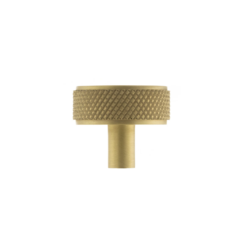 Millhouse Brass Hargreaves Disc Knurled Cabinet Knob on Concealed Fix