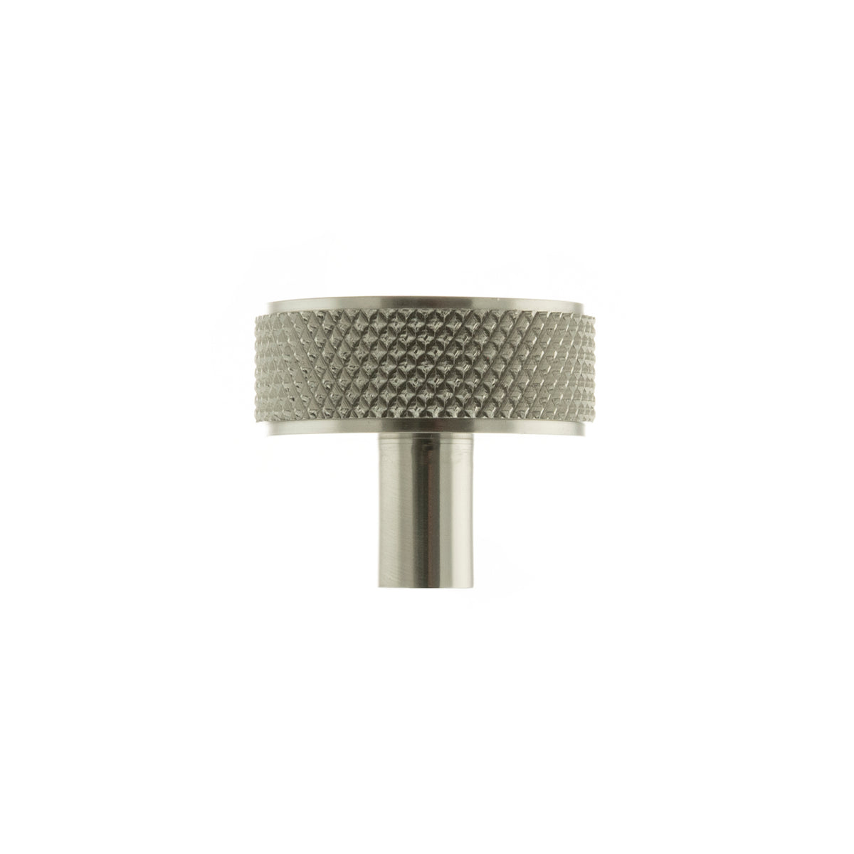 Millhouse Brass Hargreaves Disc Knurled Cabinet Knob on Concealed Fix