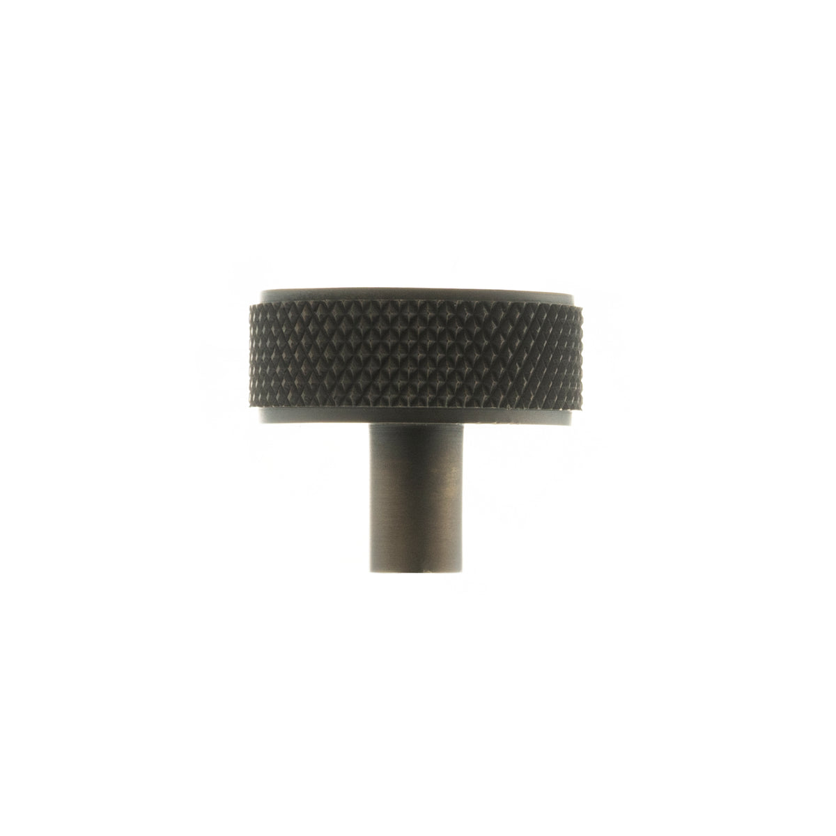 Millhouse Brass Hargreaves Disc Knurled Cabinet Knob on Concealed Fix