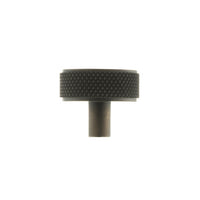 Millhouse Brass Hargreaves Disc Knurled Cabinet Knob on Concealed Fix