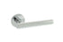 Millhouse Brass Stephenson Knurled Lever Door Handle on 5mm Slimline Round Rose