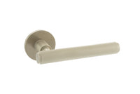 Millhouse Brass Stephenson Knurled Lever Door Handle on 5mm Slimline Round Rose