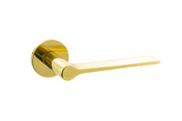 Millhouse Brass Brindley Lever Door Handle on 5mm Slimline Round Rose