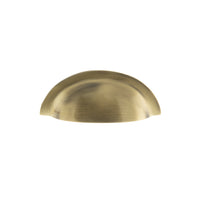 Old English Winchester Solid Brass Cabinet Cup Pull on Concealed Fix