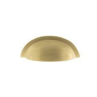 Old English Winchester Solid Brass Cabinet Cup Pull on Concealed Fix