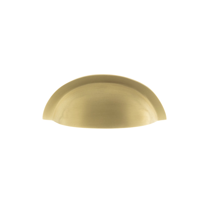 Old English Winchester Solid Brass Cabinet Cup Pull on Concealed Fix