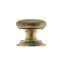 Old English Lincoln Solid Brass Victorian Knob 38mm on Concealed Fix