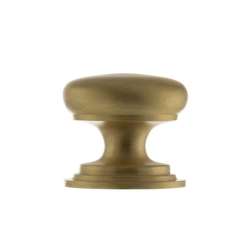 Old English Lincoln Solid Brass Victorian Knob 38mm on Concealed Fix