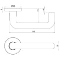 19mm Round Bar Handle on Rose Satin Anodised Aluminium