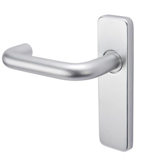 Aluminium Safety Return Lever Handle on Plate