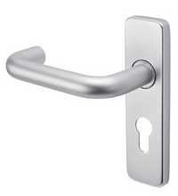 Aluminium Safety Return Lever Handle on Plate