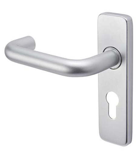 Aluminium Safety Return Lever Handle on Plate