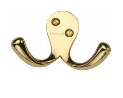 Solid Brass - Double Rope Hook - PB