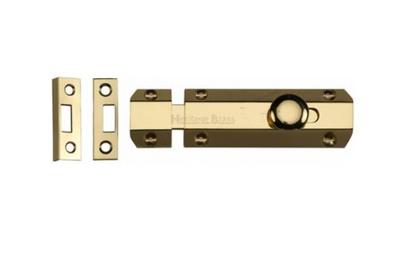Solid Brass - 4" Flat Bolt - PB