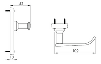 Solid Brass - Windsor Short Door Handle on Plate - PB (Privacy Set)