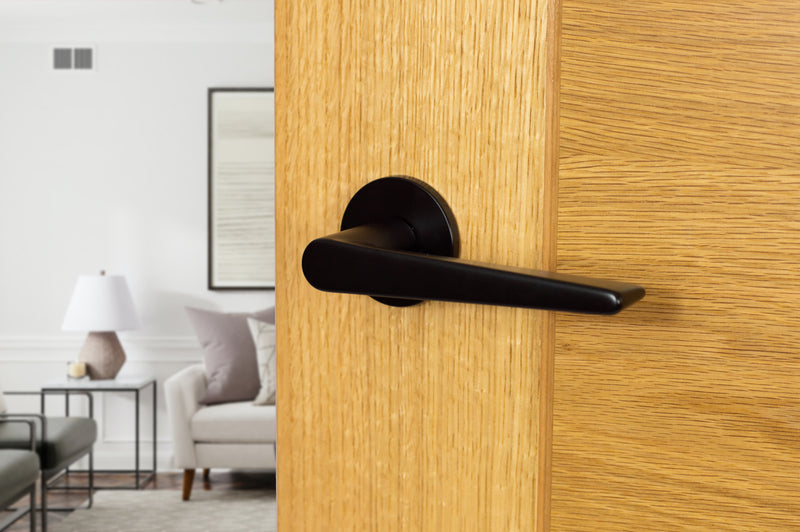 Tupai Rapido 5S Line Torrao Lever Door Handle on 5mm Slimline Round Rose