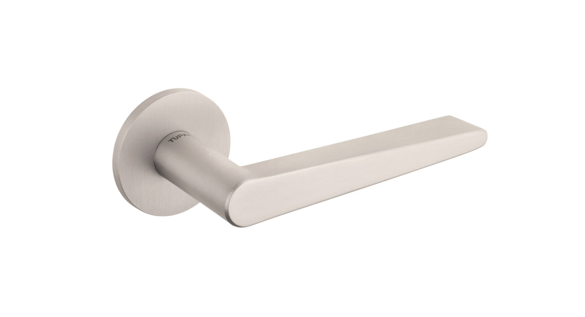 Tupai Rapido 5S Line Torrao Lever Door Handle on 5mm Slimline Round Rose