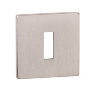 Tupai Rapido 5S Line Key Escutcheons on 5mm Slimline Square Rose