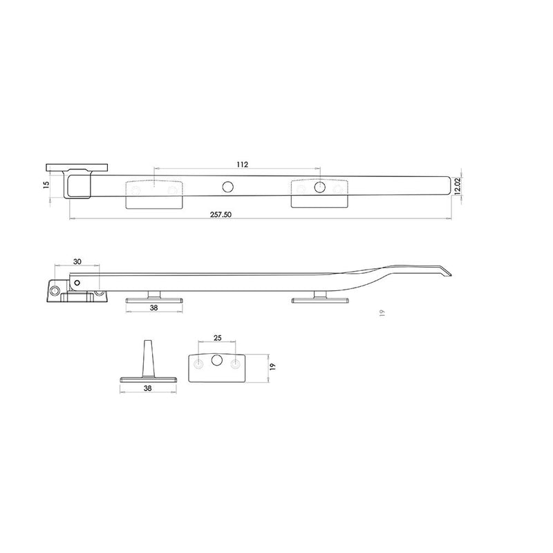 Modern Non Lockable Casement Stays