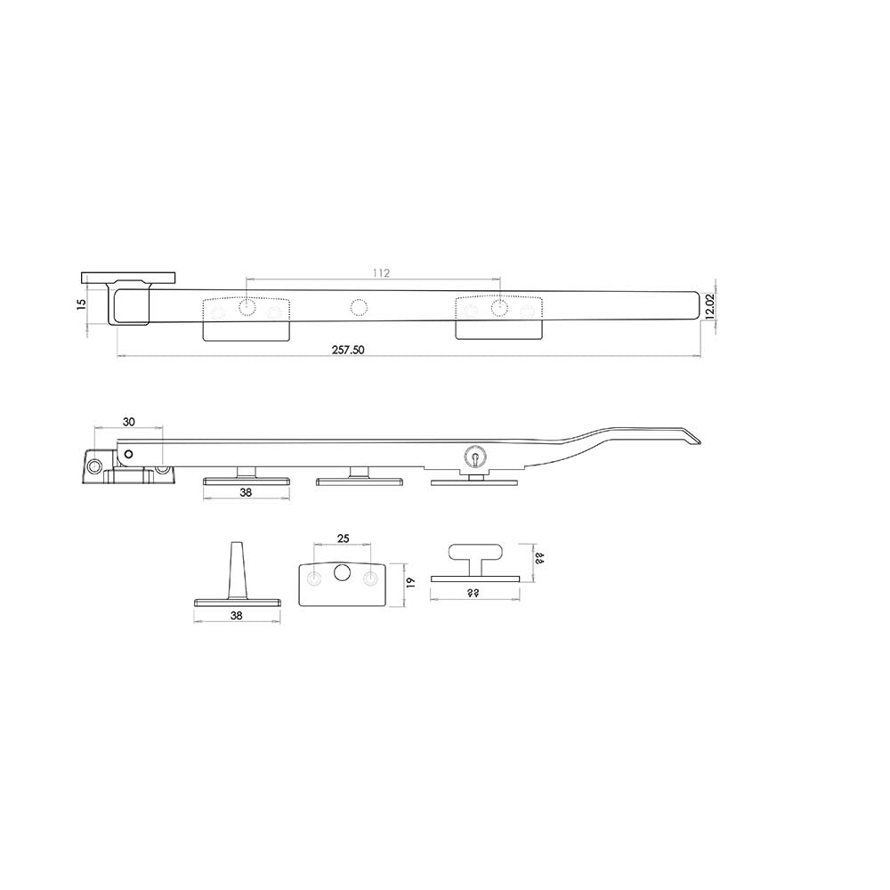 Modern Lockable Casement Stays