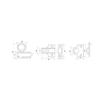 Fanlight Catch 45x45mm