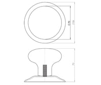 Stainless Steel Centre Door Knobs