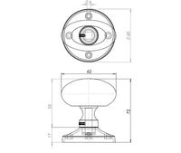 Kontrax Oval Mortice Door Knobs