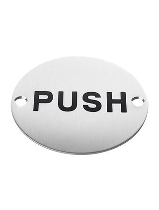 76mm Dia "Push" Symbol
