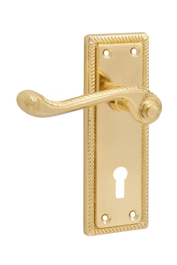 Georgian Brass Lever  - Lock