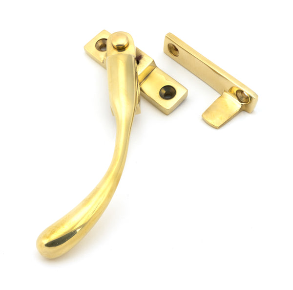 Polished Brass Night-Vent Locking Peardrop Fastener