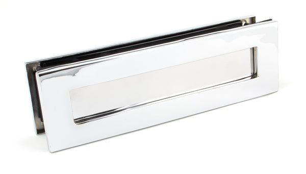 Polished Chrome Traditional Letterbox Set For Composite and UPVC Dopors