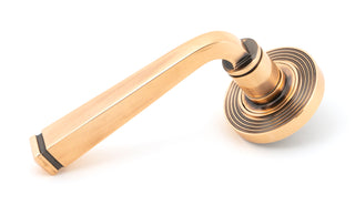 Polished Bronze Avon Round Lever on Rose Set (Beehive)
